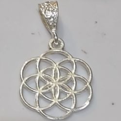 Authentic Sterling Silver Flower  Pendant 