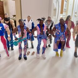 WWE LOT OF 9 FIGURES. Not Selling Separately.  Price Is Firm 