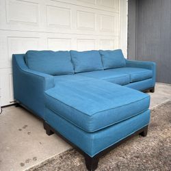 Modern Teal Macy's Keegan 2-Piece Reversible Chaise Sectional •FREE DELIVERY•