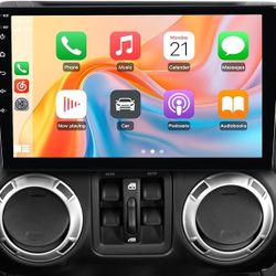 【2GB+64GB】 Car Radio Stereo Upgrade for Jeep Wrangler JK 2007-2018 Dodge Ram 2009-2012 with CarPlay Android Auto
