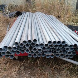 New Galvanized 1  5/8" steel fence post-8'7"long