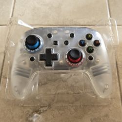 Switch Pro Controller [Transparent Crystal Clear] - LED Lights - Lite - OLED