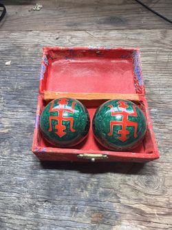 Vintage Chinese Cloisonné Baoding balls