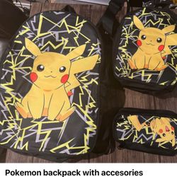 Pokémon backpack  with lunch bag and pencil pouch 