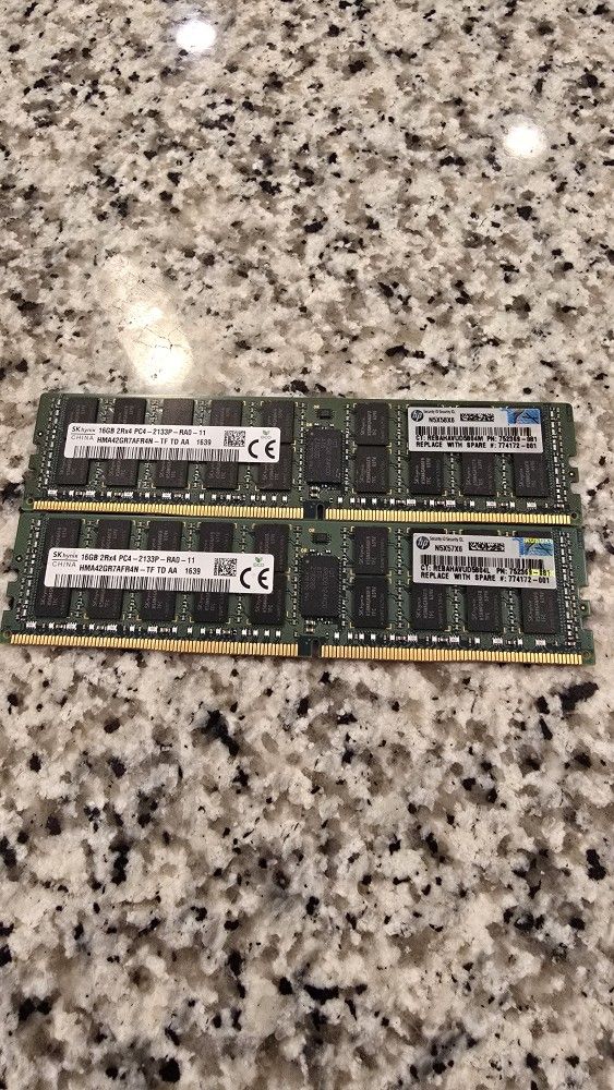 HP 32GB 2RX4 1700R 15 DDR4 2133 1.2V 288PIN