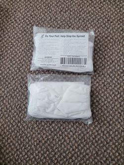 New White Fabric 100% Cotton Mask ** In Cicero