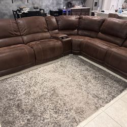 Sectional Brown  Couch 