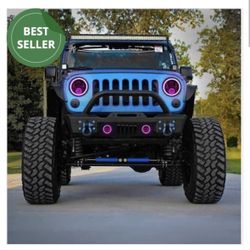 Jeep Wrangler Head & Fog Lights RGB Multi Color