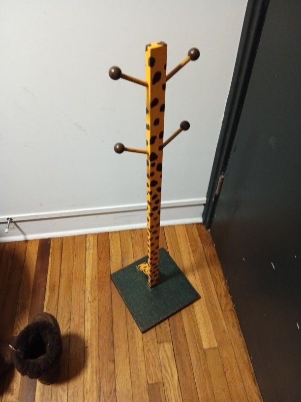Hand Painted Childs Coat Rack.