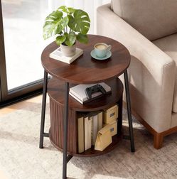 Tambour Style End Table