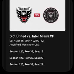 Vendo 1 Ticket D.C united Vs Inter Miami Cf   Row 32