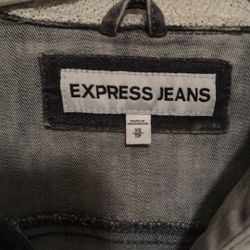 Express Jeans Jacket With Hood 
