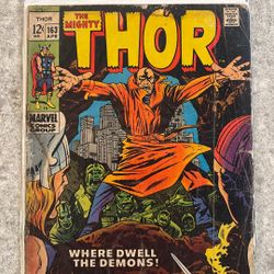 Mighty THOR #163 MARVEL 2ND CAMEO APPEARANCE App ADAM WARLOCK HIM PLUTO 1969