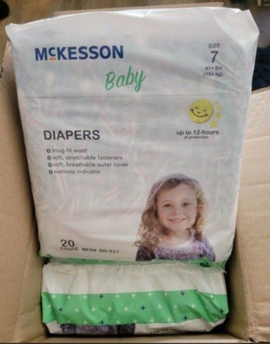 Diapers Size 7, (3 Boxes)