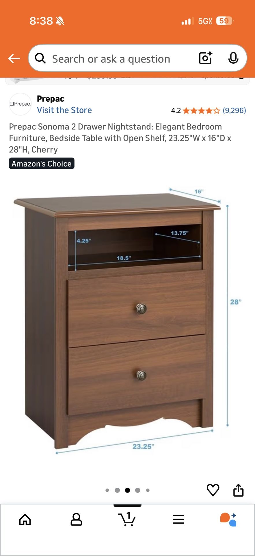 BRAND NEW* STILL IN BOX!! Bedside Table