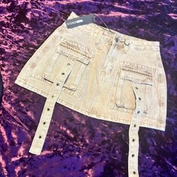 New! Denim Mini Skirt