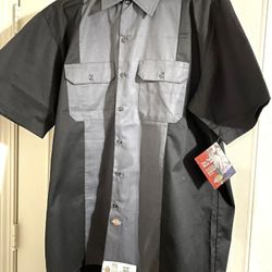 Dickies two-tone short sleeve work shirt size XXL