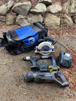 Kobalt 18 Volt Tool Set with 2 batteries and charger