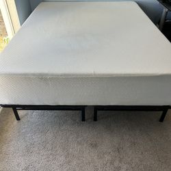 Queen Zinus Mattress And Metal Frame