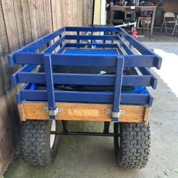 Blue Wooden Wagon