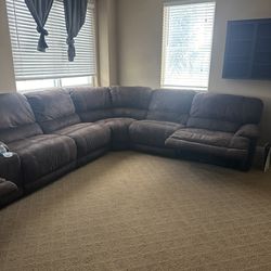 Big Heavy Brown Sectional