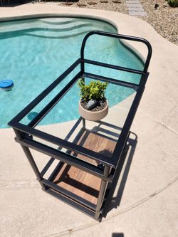 Bar cart, 1 glass top