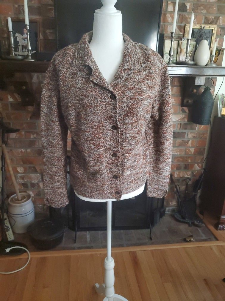 Vintage Hand-knit Sweater, Size Small or Medium