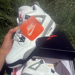 DS “ White Cement “Jordan 4’s Size 6.5Y
