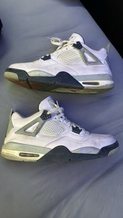 Jordan 4 white speckled sneakers