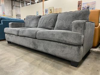 Dark Grey Heathered 3 Seat Sofa