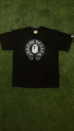 Bape chrome hearts black T shirt size medium