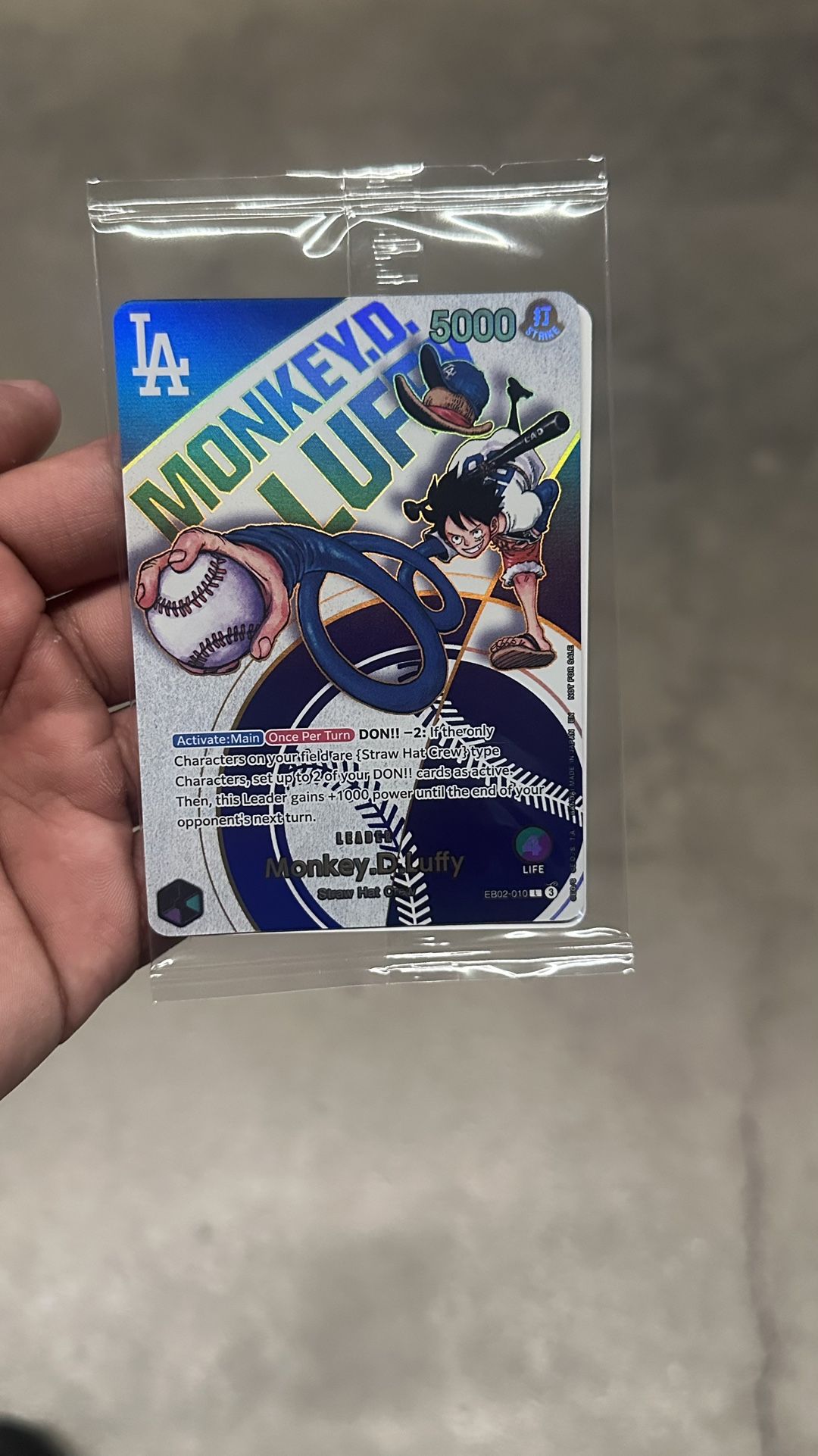 Los Angeles Dodgers X One Piece Luffy Straw Hat & Promo Card