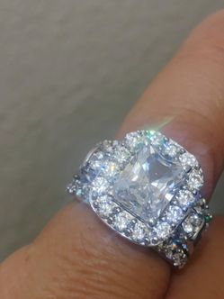 Beautiful cubic zirconia ring sterling silver ring purchased on Jtv