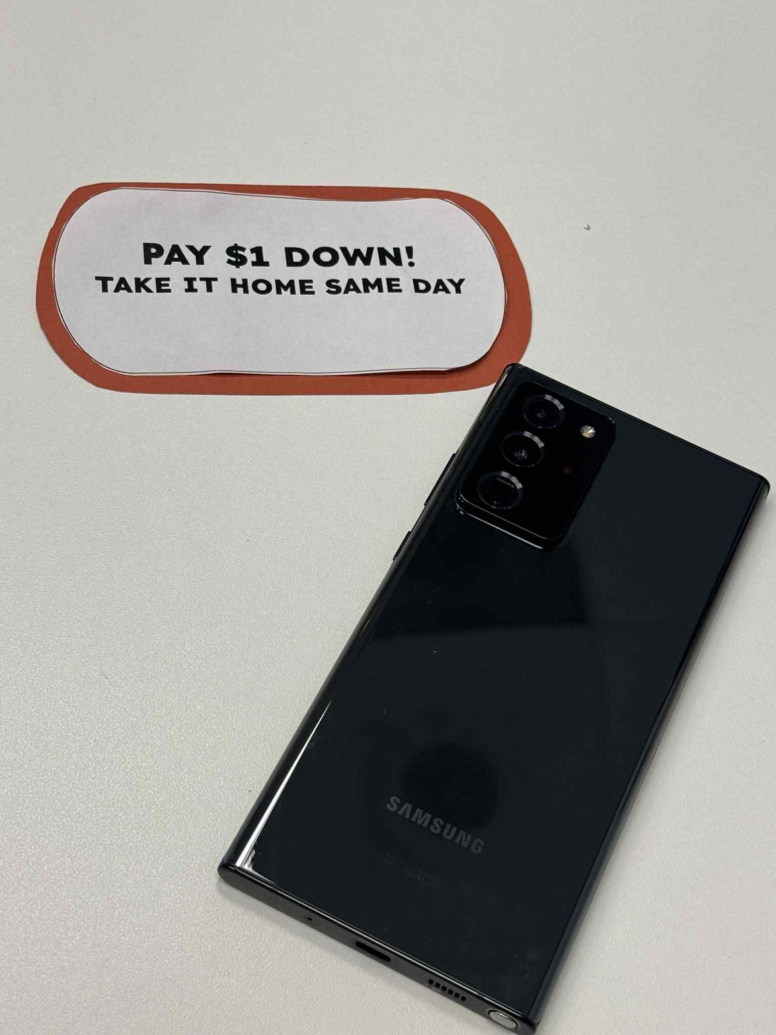 Samsung Galaxy Note 20 Ultra - Pay $5 DOWN AVAILABLE - NO CREDIT NEEDED