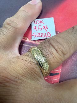 10K Gold Band Ring Band 4.5Gr Size 10