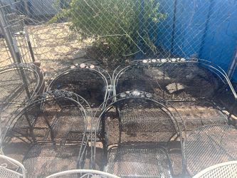 Black Wrought Iron Love Seat And Chairs