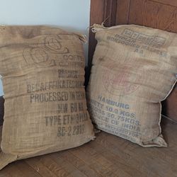 Rustic Coffee Sack Bean Bag Chairs