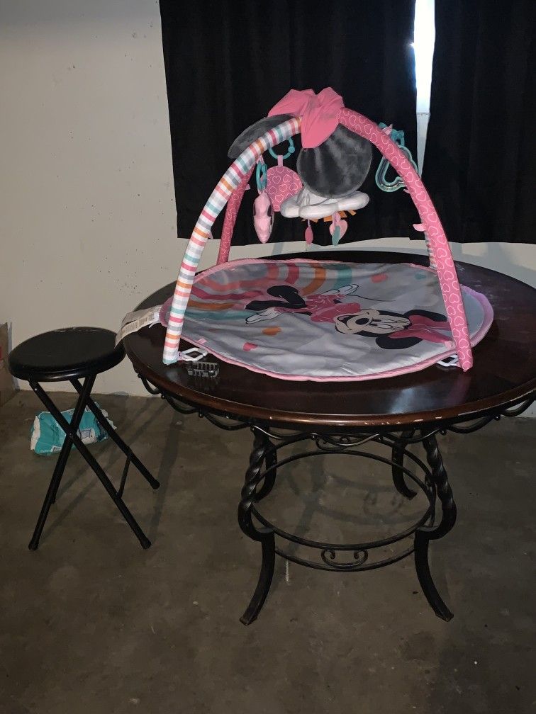 Brown Table With Chair