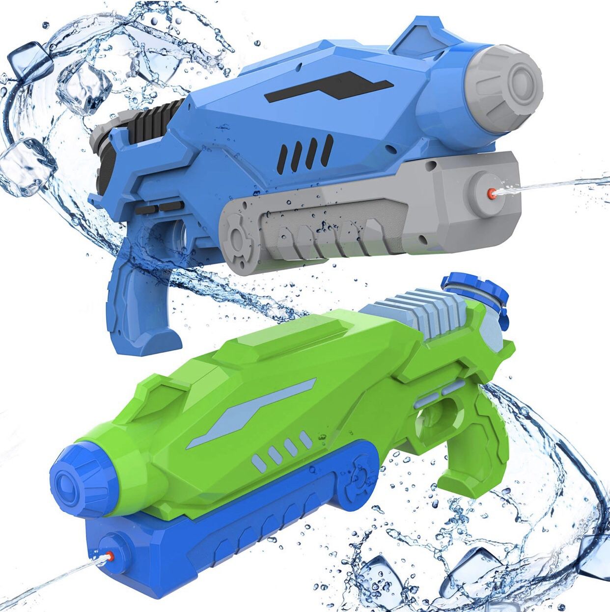 Water Gun Soakers, 800cc, 2 Pack Blaster Squirt Toys for Kids, Summer Swimming Pool Party, Beach, Outdoor - High Capacity, Long Range.
