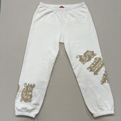 Supreme Old English Wrap Sweatpant 'White' 2021 Large