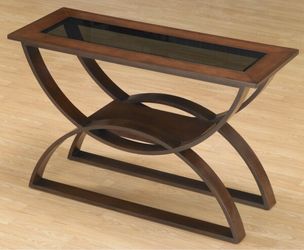 48 inches wide x 18 inches deep x 30 inches high Bentwood Walnut Sofa Table