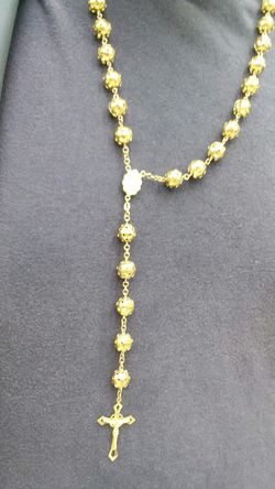 10k gold rosario 26inch long 39.7 grams