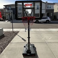 IGL Portable Basketball Hoop, 5.6-10FT Adjustable Basketball Goal System, 44 Inch Outdoor Basketball