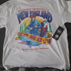 New England Patriots Vintage Style Tee Super Bowl LIX