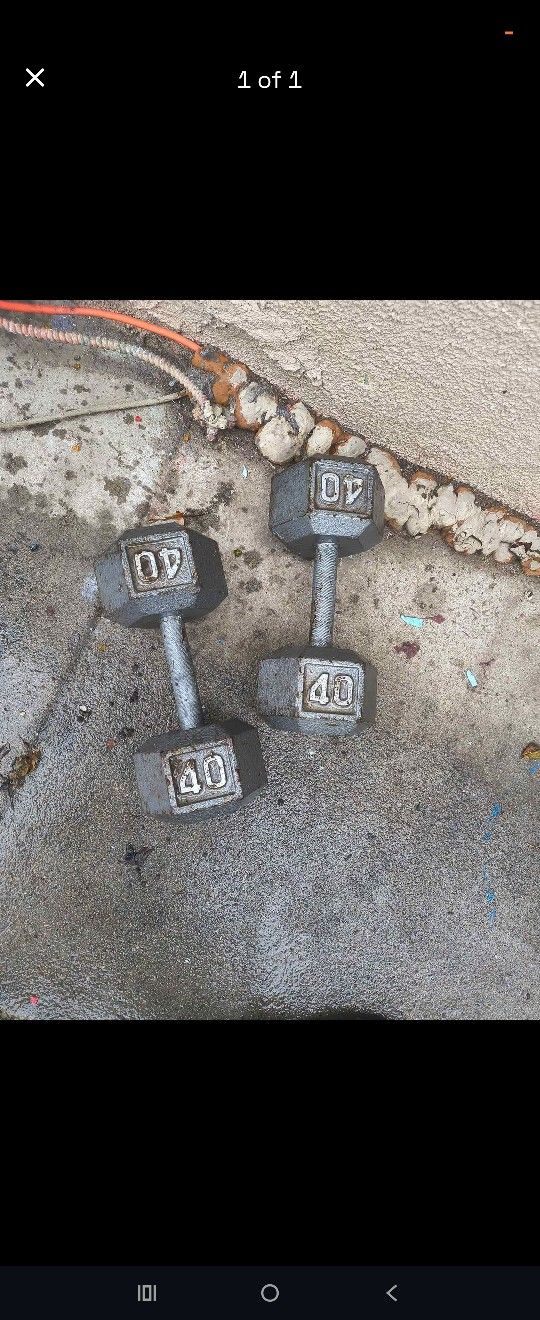 Set Of 40 Pound Dumbbells 