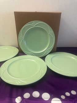 Princess House Platos Grandes Menta / Mint Dinner Plates