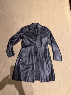 Authentic Women leather black coat