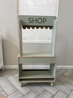 Kids Wooden Play Shop Stand