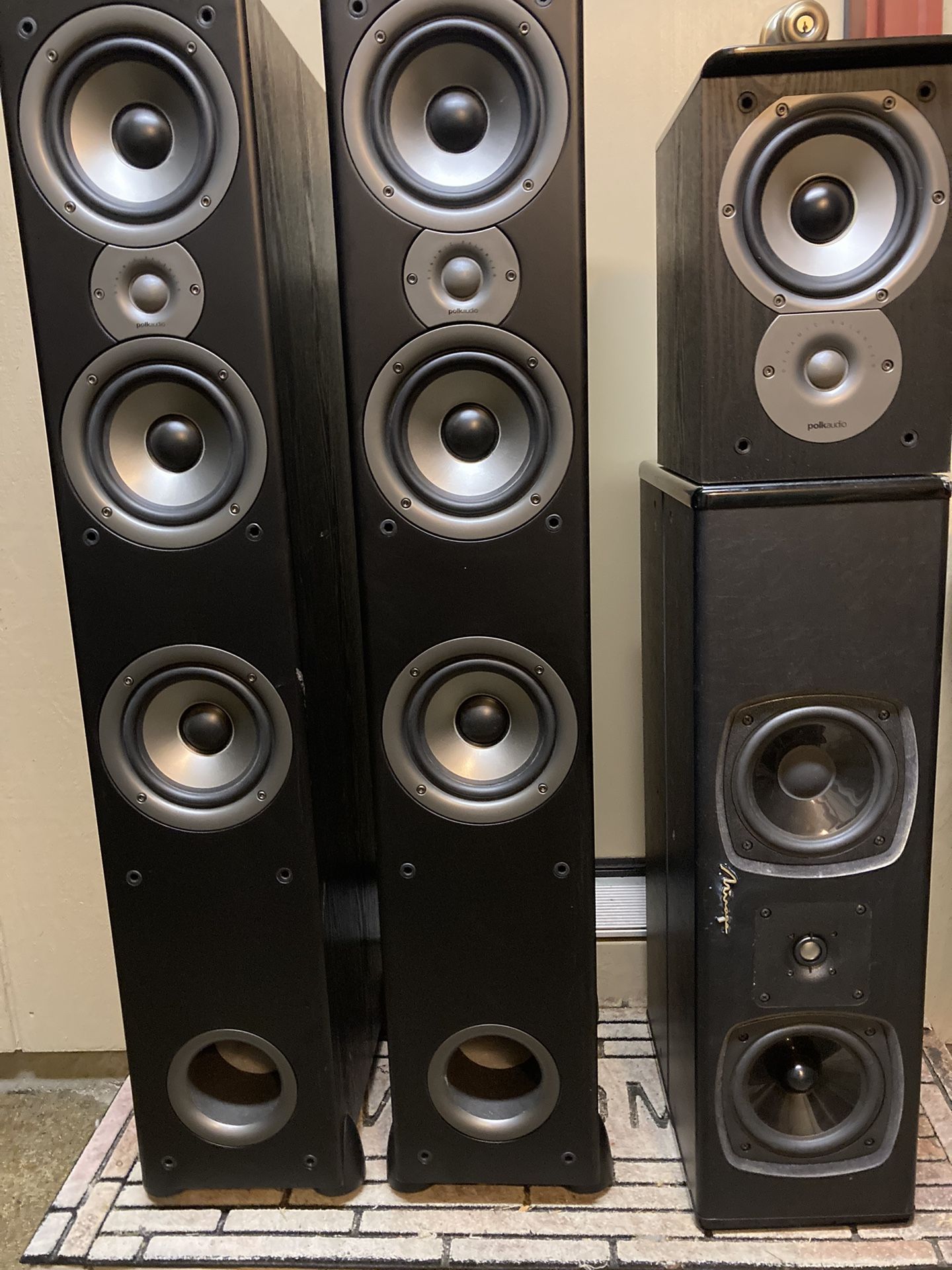Polk And Mirage Speakers