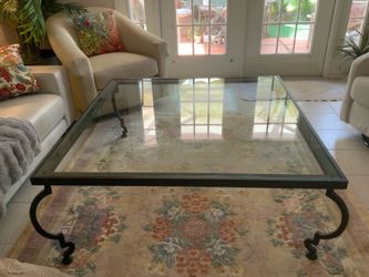 Beautiful large glass coffee table